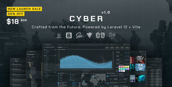Cyber - Laravel 12 + Vite | Bootstrap 5 Admin Template by SeanTheme