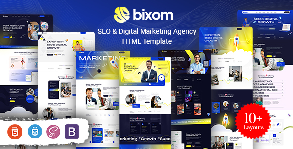 Bixom - SEO & Digital Marketing Agency HTML Template by ThemeMascot