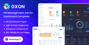 GXON | HR Management Admin Dashboard Template by layoutdrop
