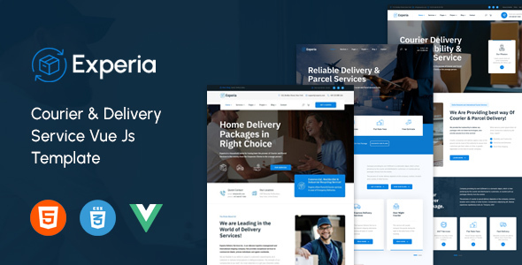 Experia | Courier & Delivery Service Vue Js Template by capricorn-studio