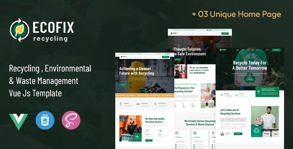 Ecofix | Recycling Services & Waste Management Vue Js Template by DevGalaxy