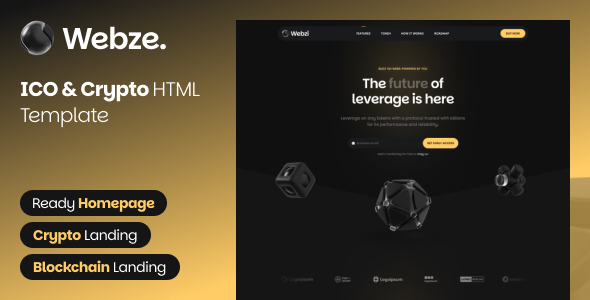 Webze - ICO & Crypto Landing Page Template by themeadapt