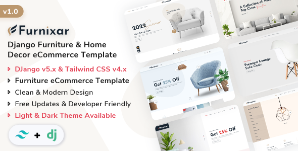 Furnixar - Django Furniture & Home Decor eCommerce Template by ShreeThemes