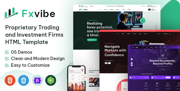 FXvibe - Forex Prop Firm HTML Template by ThemeKalia