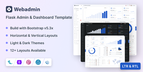 Webadmin - Flask Admin & Dashboard Template by themesdesign