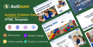 Autixum - Autistic Children Care HTML Template by pixelaxis