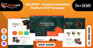 Helpest - Charity & Donation Platform PHP Template by webstall