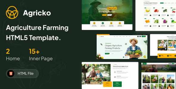 Agricko - Agriculture Farming HTML Template by pixelfit