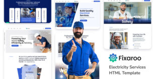 Fixaroo - Electricity Services HTML Template by wpoceans