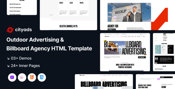 Cityads - Outdoor Advertising & Billboard Agency HTML Template by nsaTheme