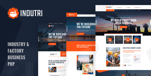 Indutri - PHP Template For Industry & Factory Business by Pixydrops