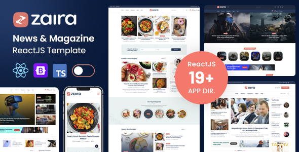 Zaira - News Magazine ReactJS Template by themeadapt