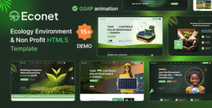 Econet – Ecology Environment, Solar Renewable & Nonprofit HTML5 Template by Dreamit-Solution