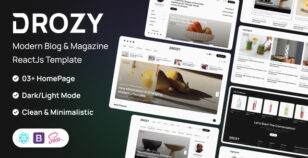 Drozy – Blog & Magazine React Template by themesflat
