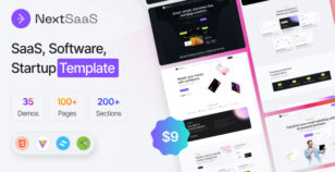 NextSaaS | SaaS, Software, Startup Tailwind Template by Pixels71