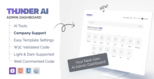 Thunder AI - AI Kit Admin dashboard Template by wrraptheme