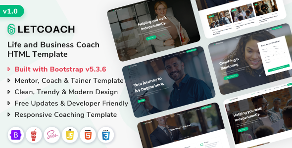 Letcoach - Life and Business Coach HTML Template by ShreeThemes