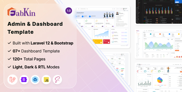 Fabkin - Laravel 12 Admin & Dashboard Template by Pixel-Eyez