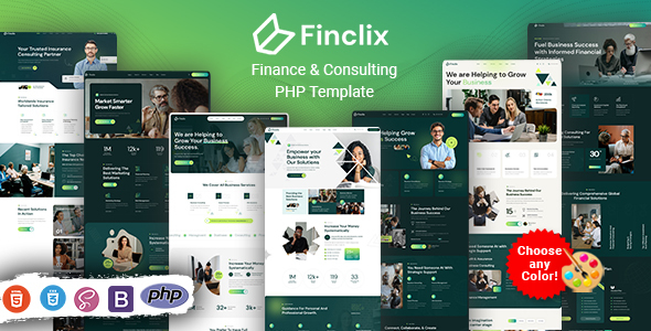 Finclix - Finance & Consulting PHP Template by KodeSolution