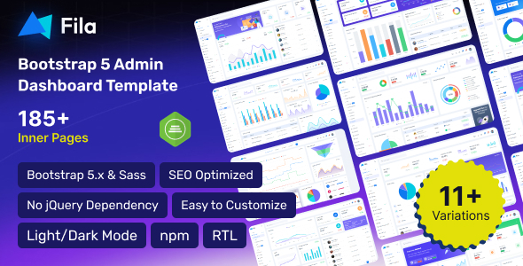 Fila - Multipurpose Bootstrap 5 Admin Dashboard Template by EnvyTheme