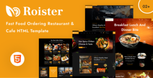 Roister - Fast Food Ordering HTML Template by Orbitaps