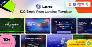 Lanx – ICO & Cryptocurrency Landing Page HTML Template by EnvyTheme