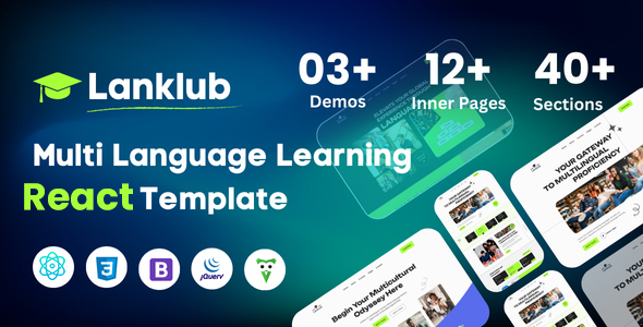 Lanklub - React JS Education & Online Course Template by theme_ocean