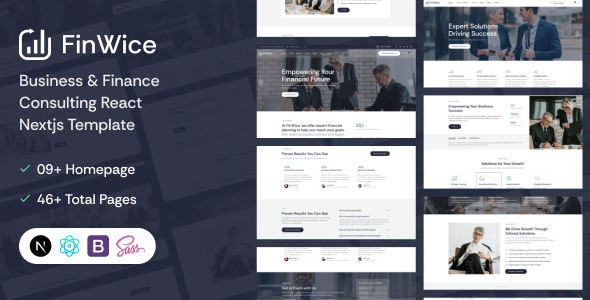 Finwice | Business & Finance Consulting React NextJs Template by themesflat