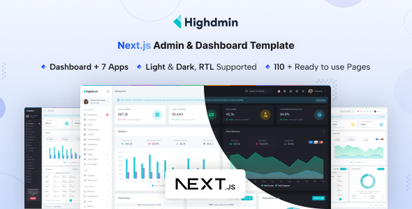 Highdmin - NextJs Admin & Dashboard Template by coderthemes
