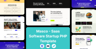 Masco - Saas Software Startup Tailwind PHP Template by Parv-Infotech