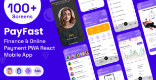 Finance & Online Payment Mobile App PWA React Template | PayFast E-Wallet by The_Krishna