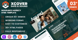 Xcover - Insurance Agency HTML Template by WebsiteDesignTemplates
