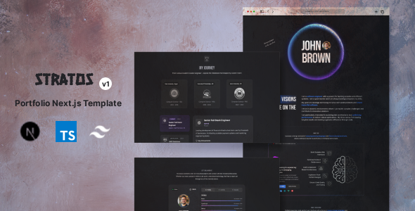 Stratos - Personal Portfolio Next.js Template by webhops