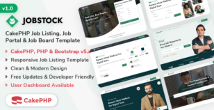 JobStock - CakePHP Job Listing, Job Portal Landing & Admin Dashboard Template by ShreeThemes