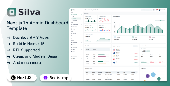 Silva - Next Js 15 Admin & Dashboard Template by Zoyo-Themes