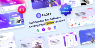 eSoft - SaaS Startup & Software Landing Page Django Template by Unifato