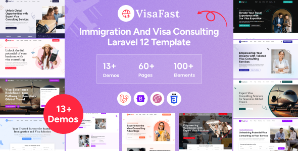 Visafast - Laravel Immigration and Visa Consulting Template by Unifato