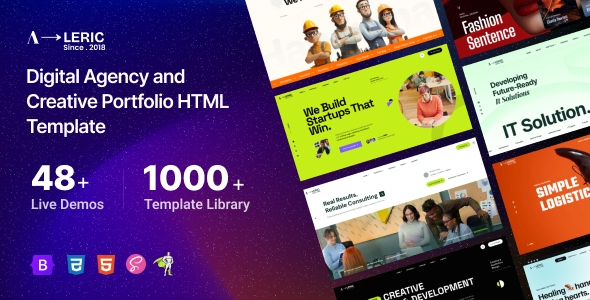 Aleric – Digital Agency & Creative Portfolio HTML Template by AQLOVA