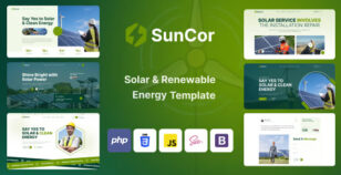 Suncor - Solar & Renewable Energy PHP Template by Thememx