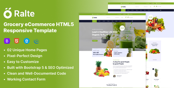 Ralte - Grocery eCommerce HTML5 Responsive Template by AyshaTech
