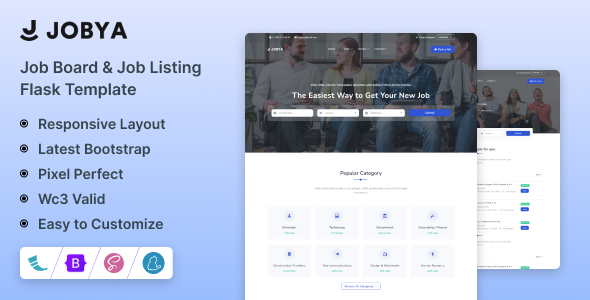 Jobya - Job Board & Job Listing Flask Template by themesdesign