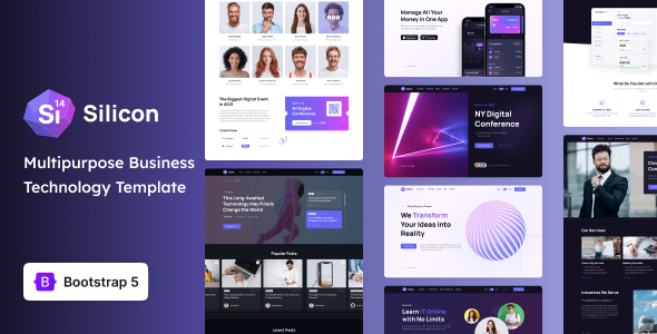 Silicon – Business & Technology Template + UI Kit Template by coderthemes