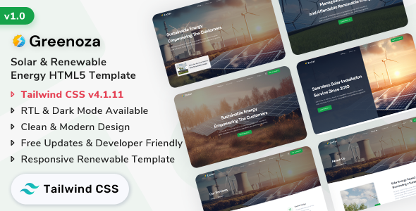 Greenoza - Solar & Renewable Energy HTML5 Template by ShreeThemes