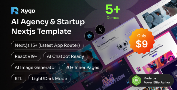 Xyqo – AI Agency & Startup React Next.js Template by EnvyTheme