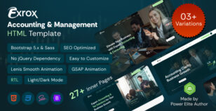 Exrox – Accounting & Management Consulting HTML Template by EnvyTheme
