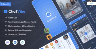 Chatvibe — React 19 + Tailwind + TypeScript Chat Application Template by la-themes