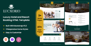Lucxorio - Luxury Hotel and Resort Booking HTML Template by pus_infotech