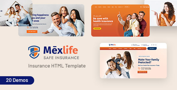Mexlife - Insurance HTML Template for Agencies and Brokers by ThemeArc
