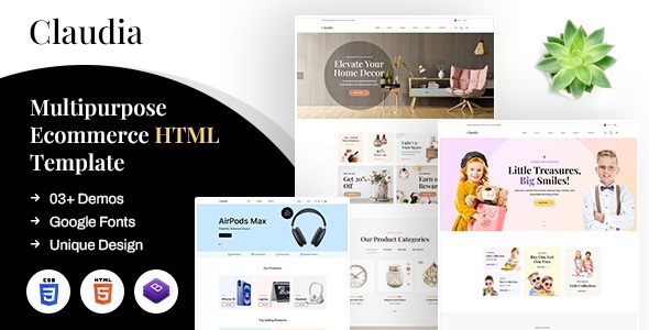 Claudia | Multipurpose Ecommerce HTML Template by designingmedia