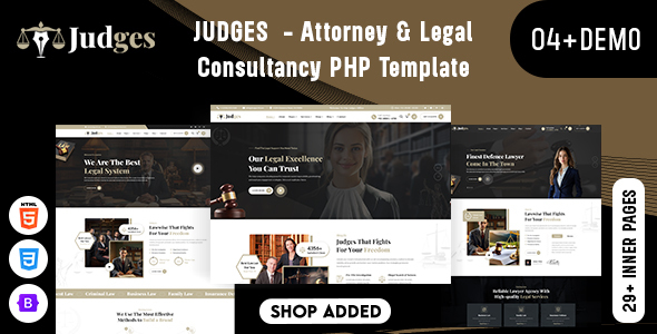 Judges - Attorney & Legal Consultancy PHP Template by dreamlayout